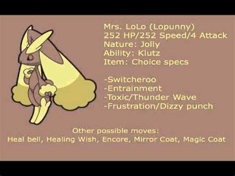 lopunny moveset|lopunny moveset gen 4.